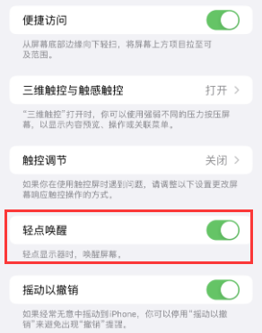 永顺苹果授权维修站分享iPhone轻点无法唤醒怎么办 